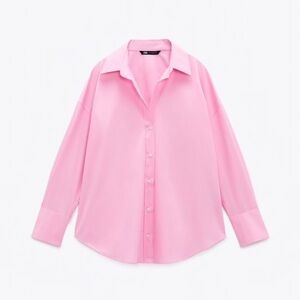 ZARA pink button up top!